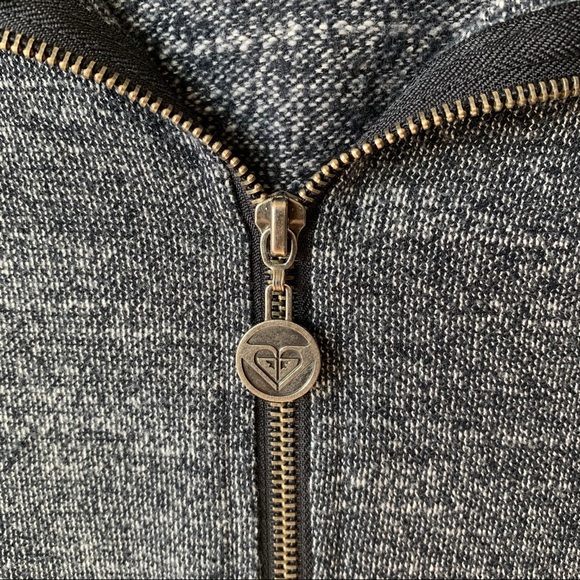 Roxy Two Toned Blue Zip Hoodie - Picture 4 of 8